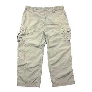 The North Face Cargo Pants Women 36x25 Tan Nylon Lightweight Outdoors Hiking